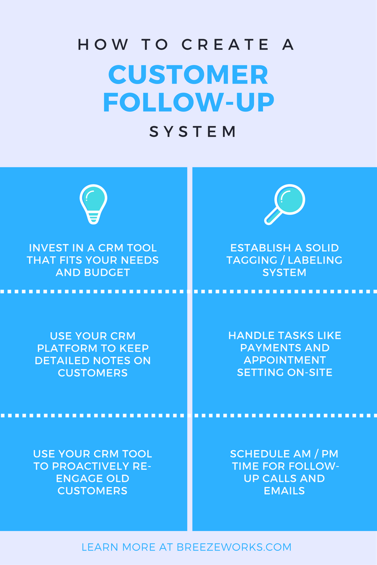 How to create a customer follow-up system for your small business. 